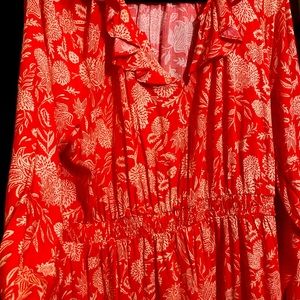 Beautiful maxi neck and hem line tiers & ruffle